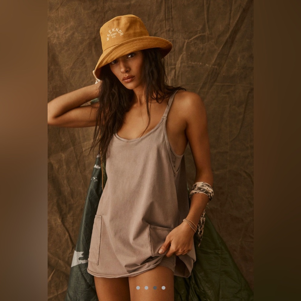 NWOT FP Movement hot shot mini dress!! Mocha latte